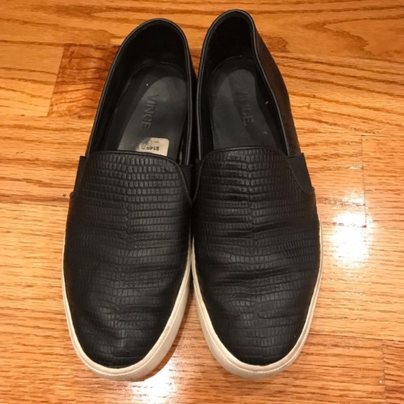 Vince Berlin Lizard‎ Embossed Leather Slip On Flats - Picture 4 of 7